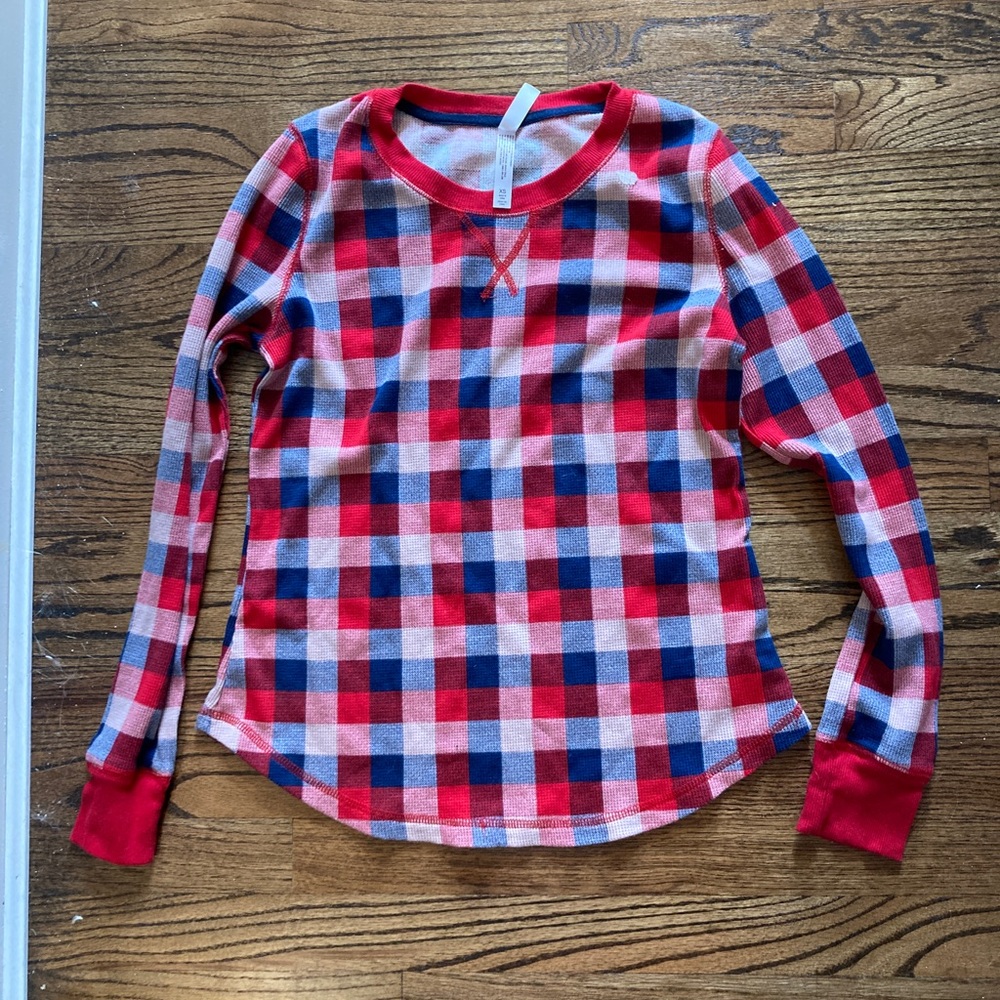 Red, Blue, White Checkered Pajama Shirt